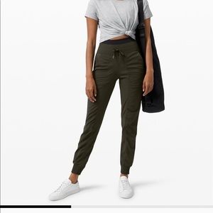 lululemon Athletica Dance Studio High Rise Joggers green joggers